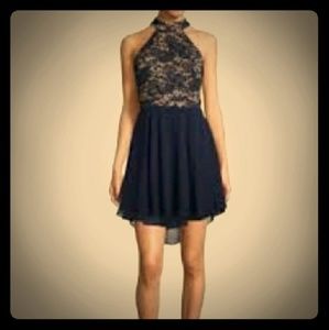 B. Smart Sleeveless Party Dress, Womens Plus, Navy